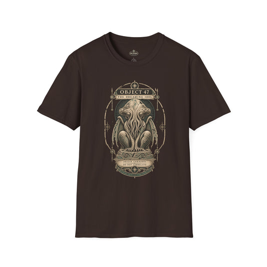 Dark Chocolate Object 47 The Dreaming Idol T-shirt, front view