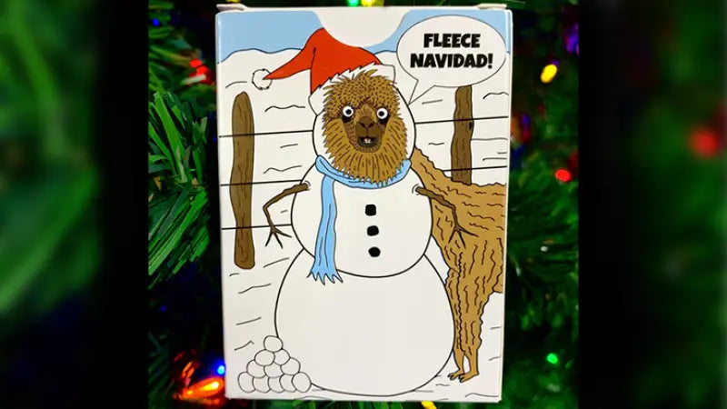 Holiday alpaca themed playing cards deck