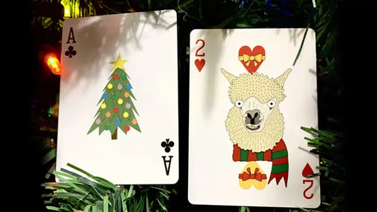 Alpaca Christmas custom court cards holiday theme