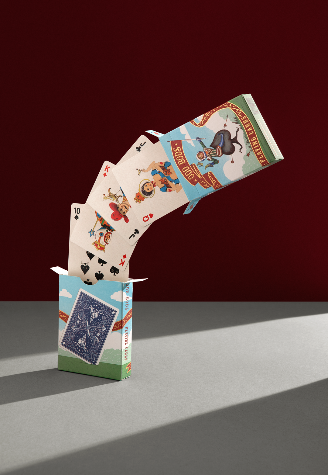 Odd Bods playing cards colorful illustrated deck with quirky cartoon characters