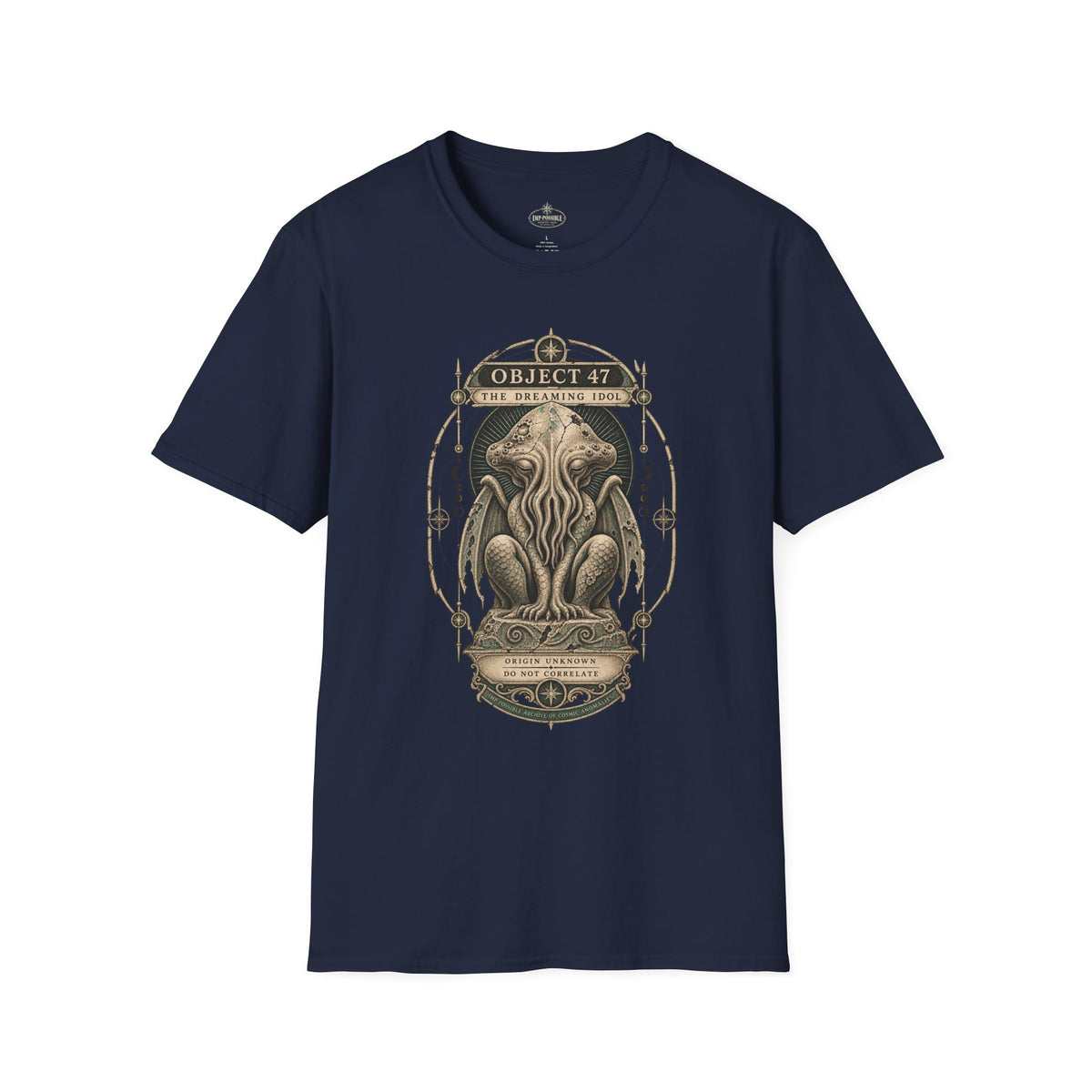Navy Object 47 The Dreaming Idol T-shirt, front view