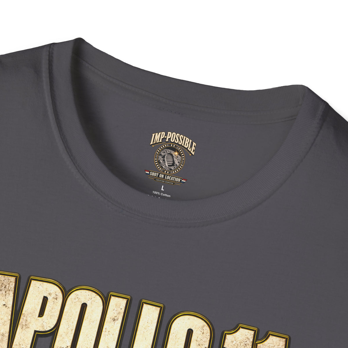 Apollo 11 moon landing parody T-shirt – product mockup