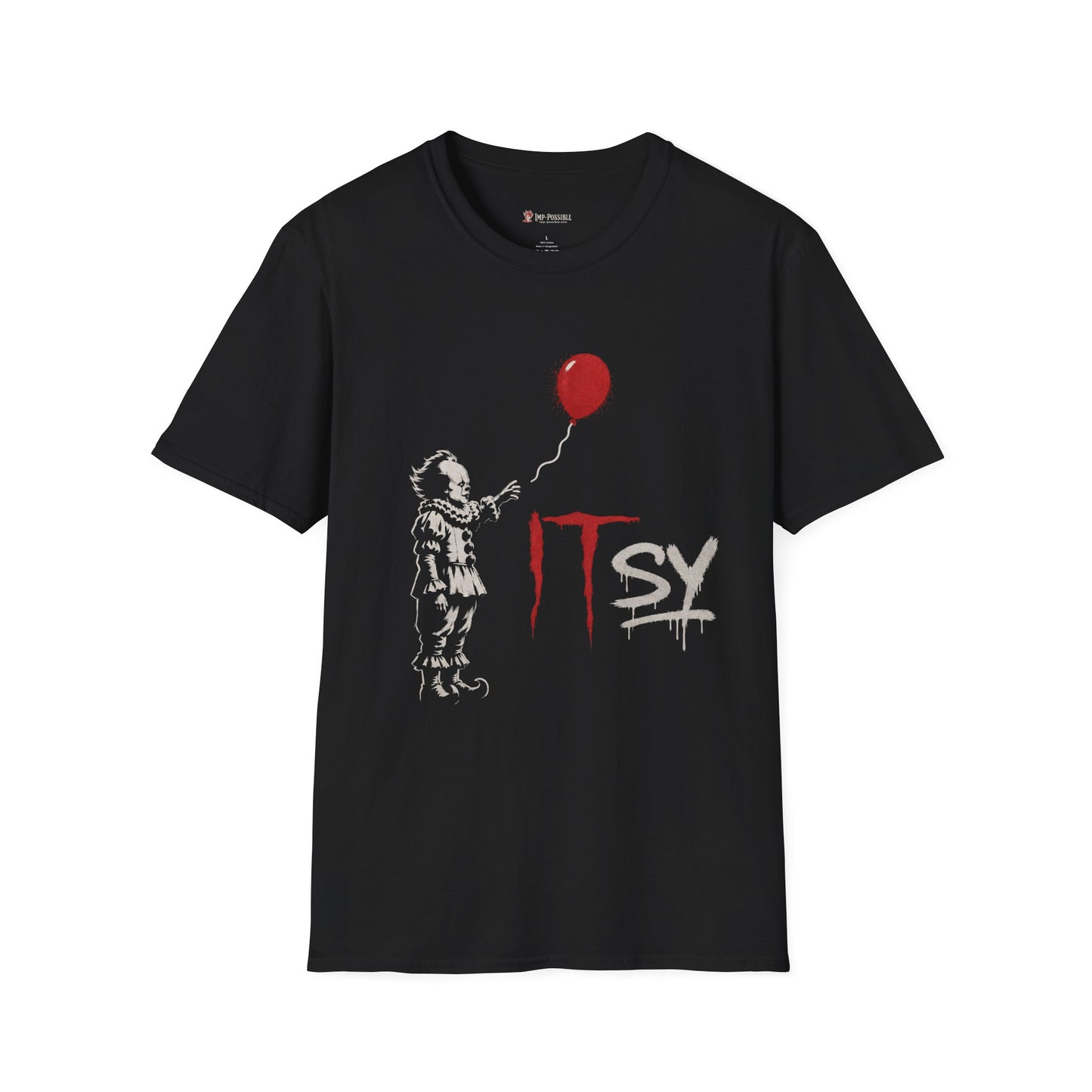 ITSY™ Horror Clown Graphic T-Shirt | Vintage Red Balloon Streetwear Tee