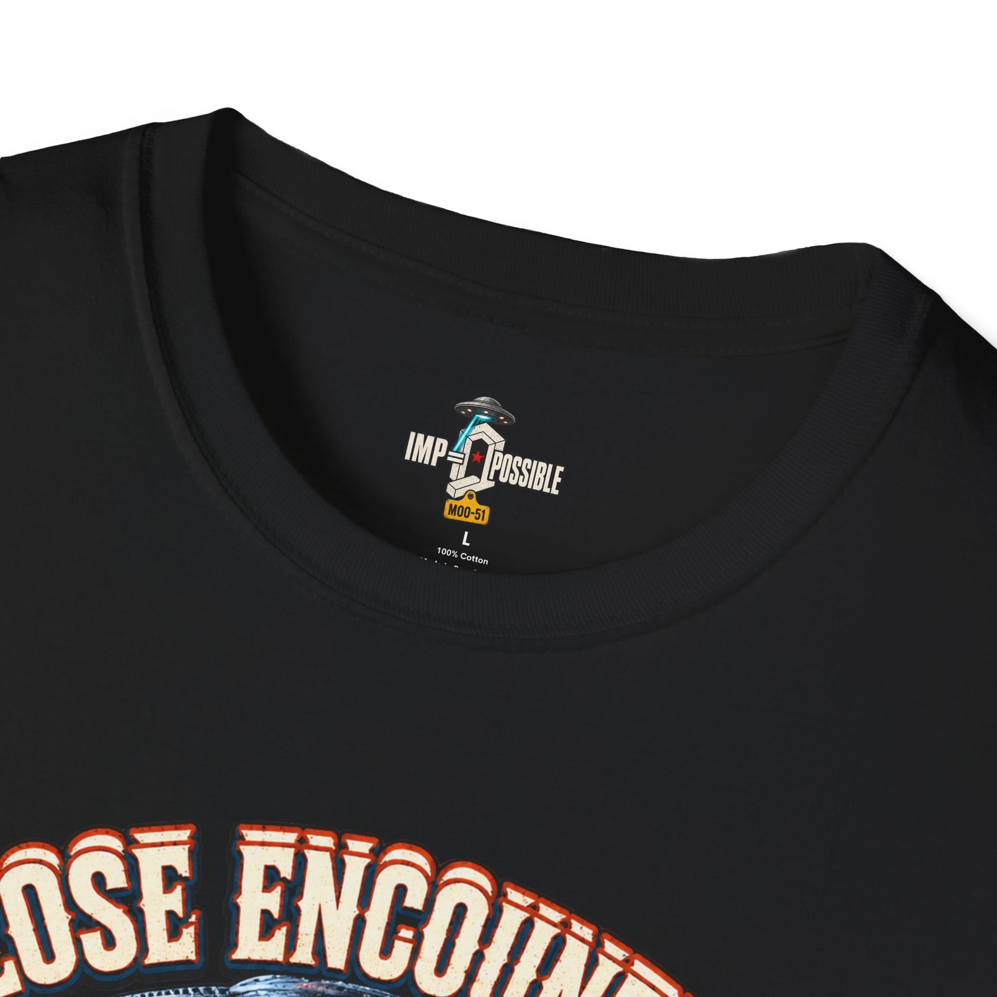 MOO-51 sci-fi cow abduction T-shirt product mockup