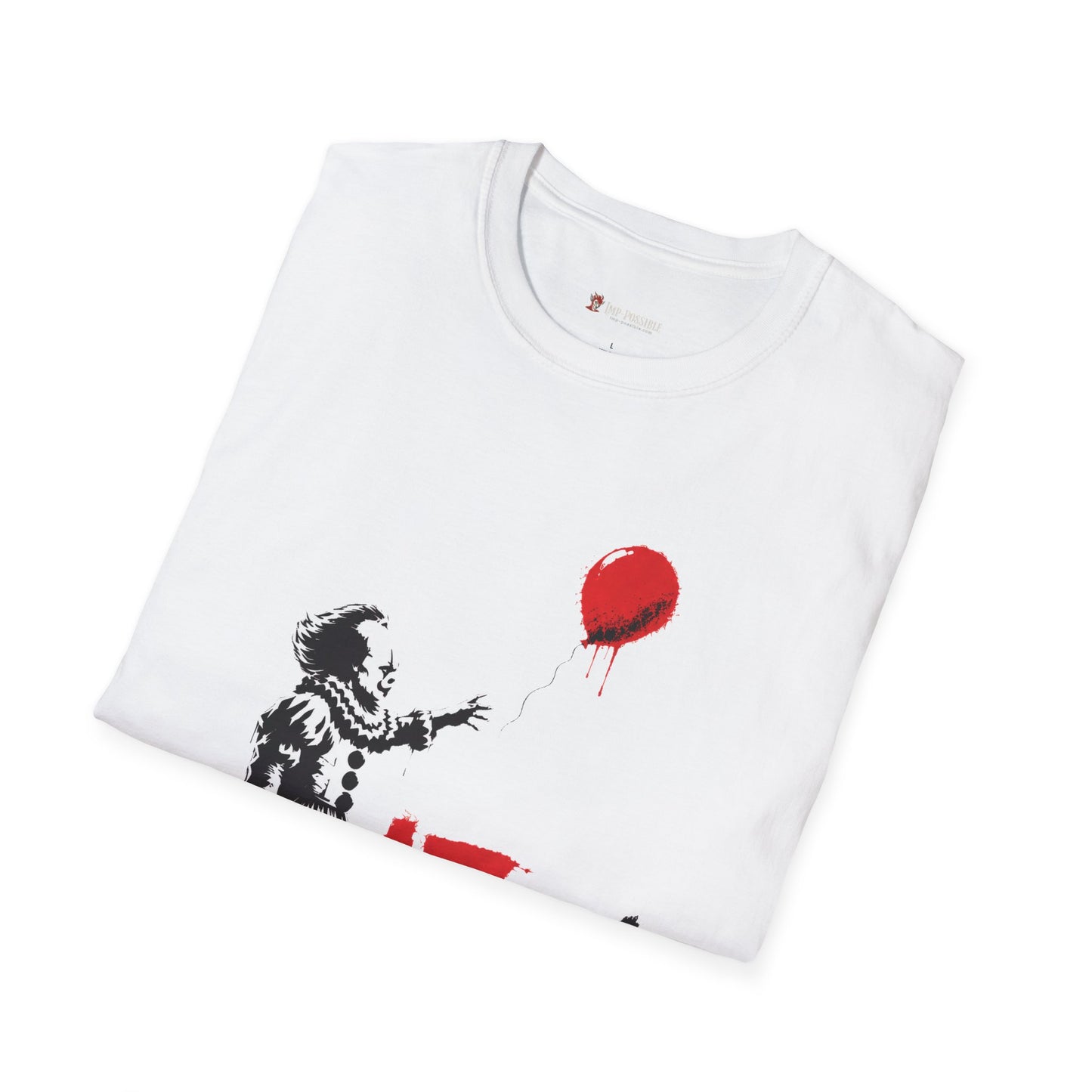 ITSY™ Horror Clown Graphic T-Shirt | Vintage Red Balloon Streetwear Tee
