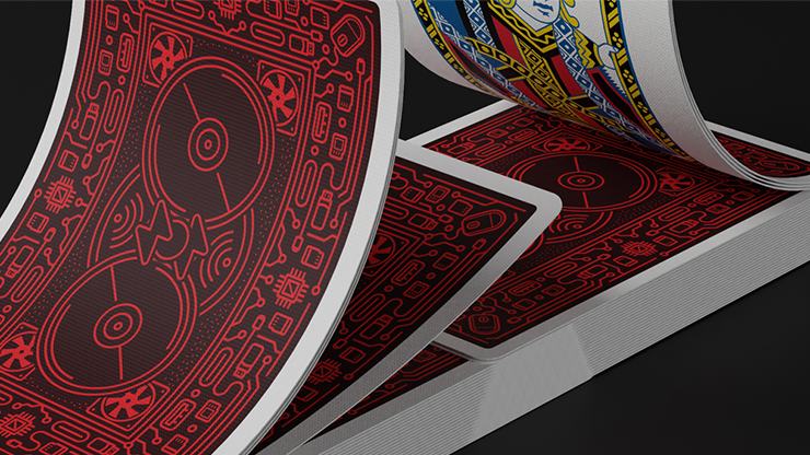 404 Playing Cards back design modern pixel glitch style