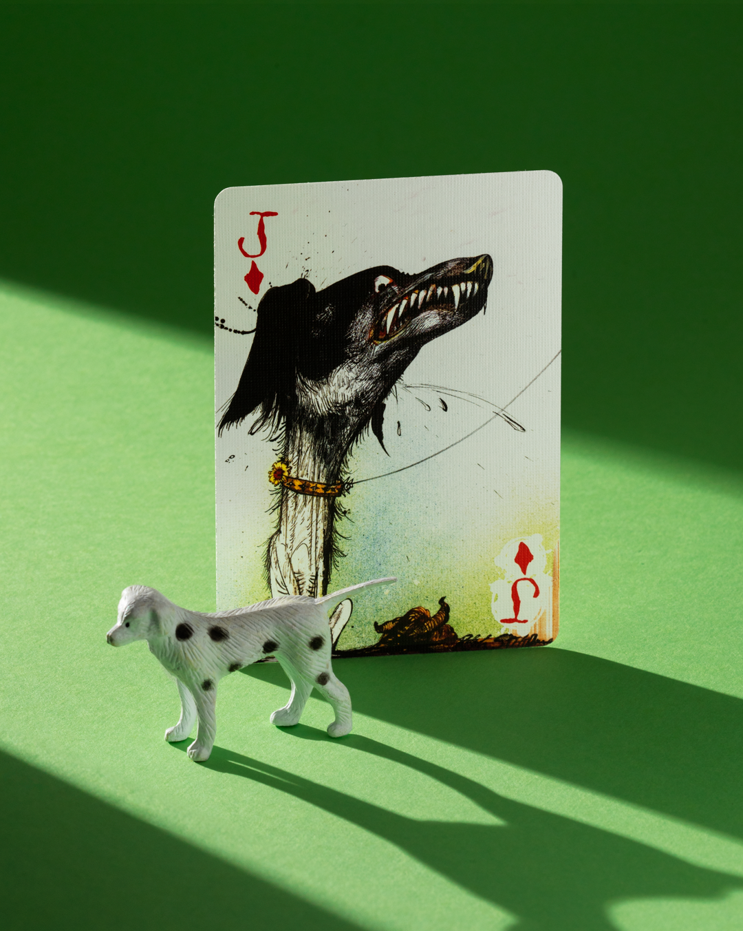 Flying Dog Edition 2 playing card close-up featuring Ralph Steadman style ink illustration and expressive artwork