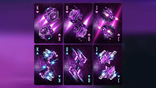 Bicycle Battlestar playing cards tuck box with futuristic space artwork