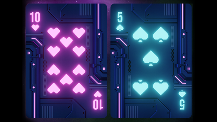 Bicycle Battlestar playing cards fan spread showing Air-Cushion finish