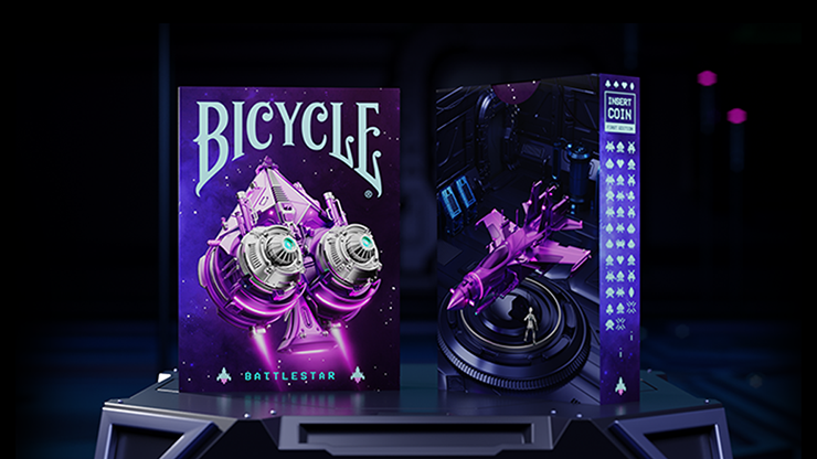 Bicycle Battlestar Playing Cards sci-fi themed deck box and cards