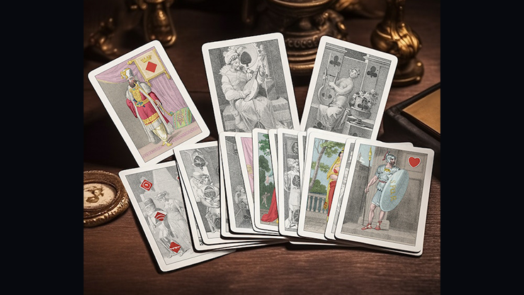 Gilded Bartlett Transformation Playing Cards gold gilded edges card fan