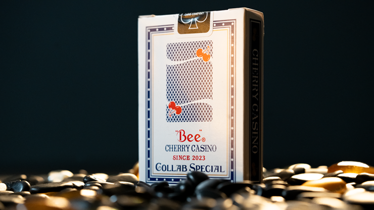 Bee X Cherry Playing Cards blue limited edition deck tuck back
