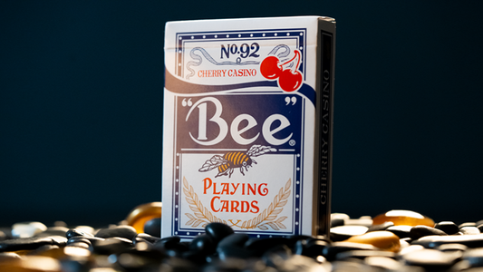 Bee X Cherry Playing Cards blue limited edition deck tuck front 
