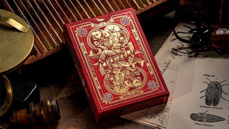 Beetle Backs Crimson Edition collector playing card deck with crimson vintage design