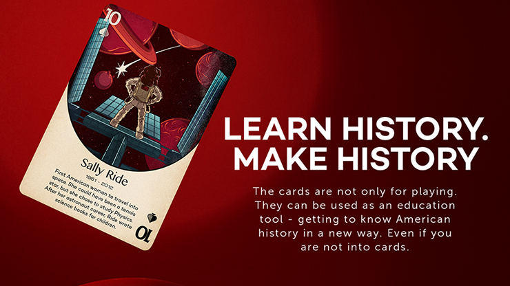educational american history playing cards deck