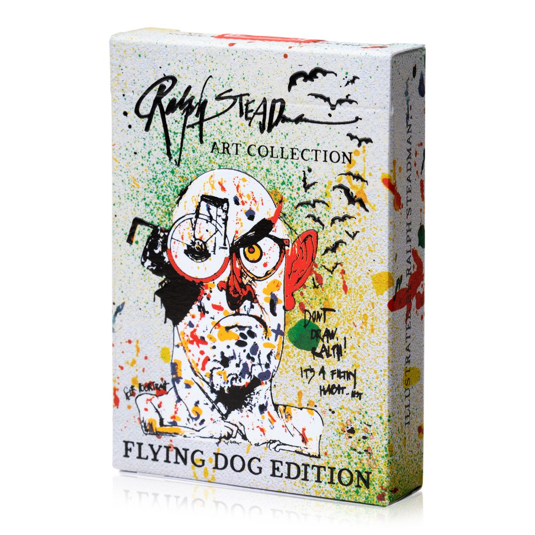 Flying Dog Edition 2 playing cards tuck box with bold artistic design by Art of Play