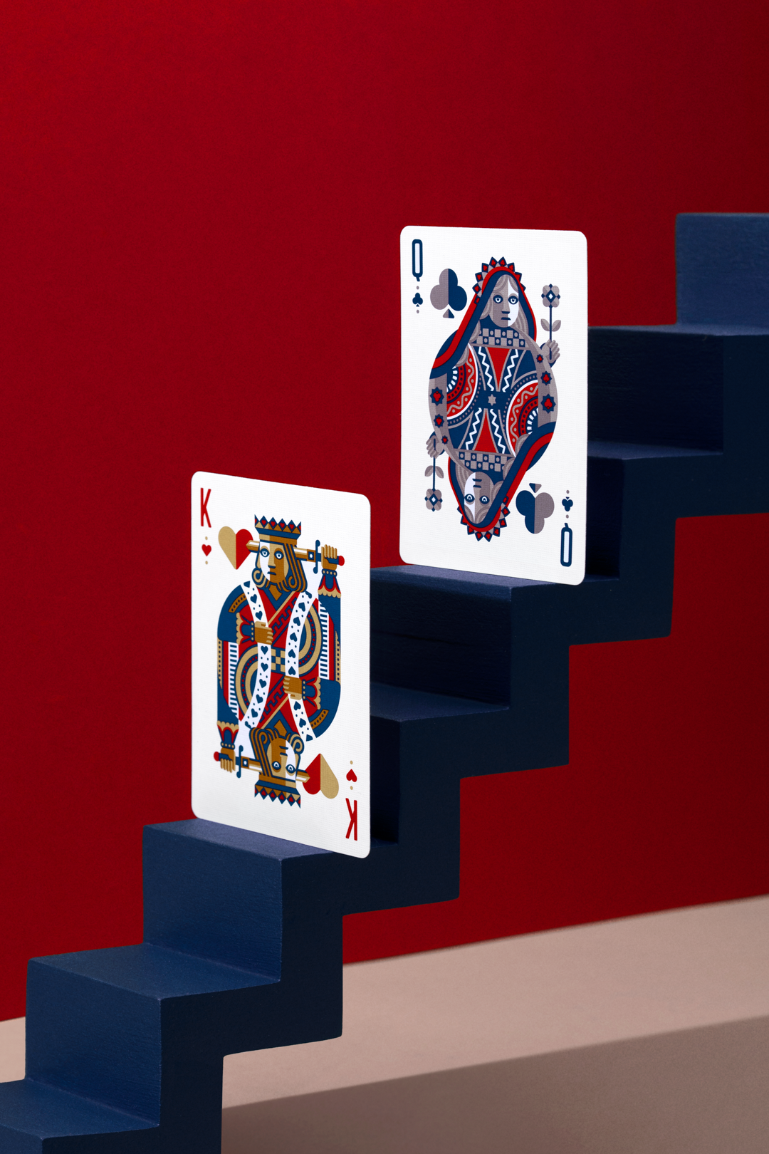 DKNG Red Wheels Playing Cards by Art of Play – Geometric Designer Deck