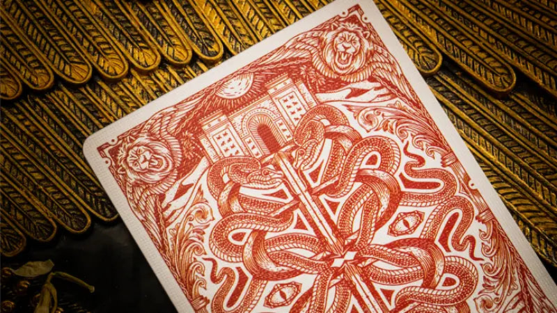 Babylon (Ruby Red) Playing Cards by Riffle Shuffle