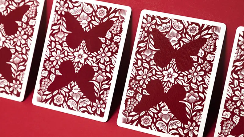 Butterfly Worker Marked Playing Cards (Red) by Ondrej Psenicka