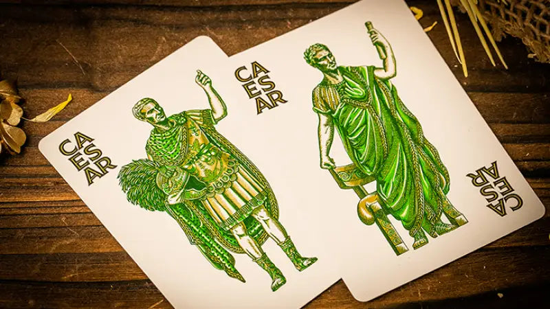 Caesar (Green) Playing Cards by Riffle Shuffle