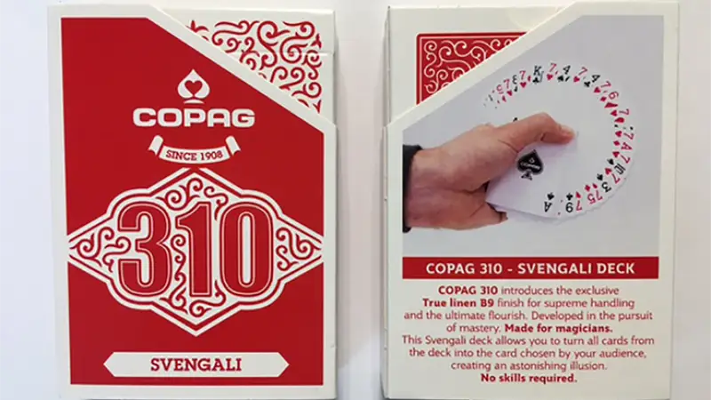 Copag 310 Svengali Red magic deck – premium gimmicked playing cards for card tricks and magic routines