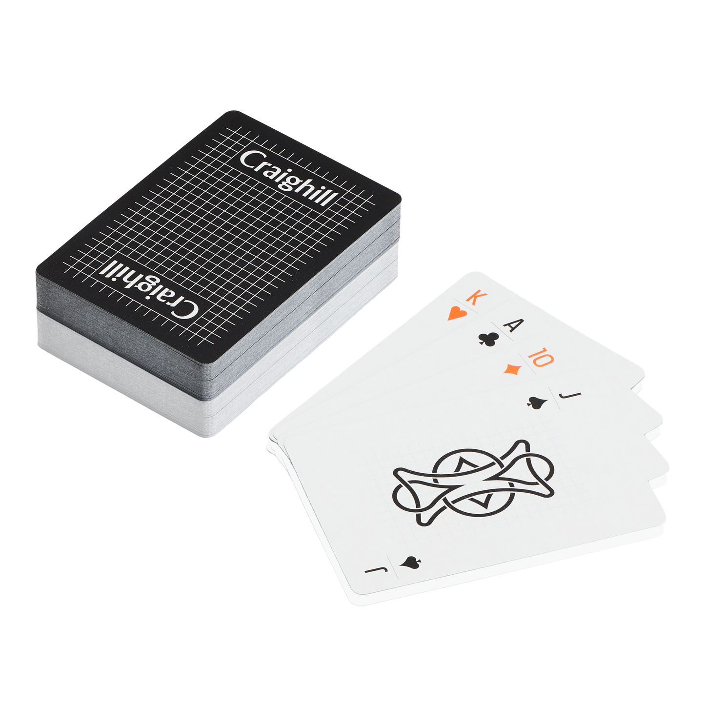 Craighill playing cards black edition with bold geometric layout