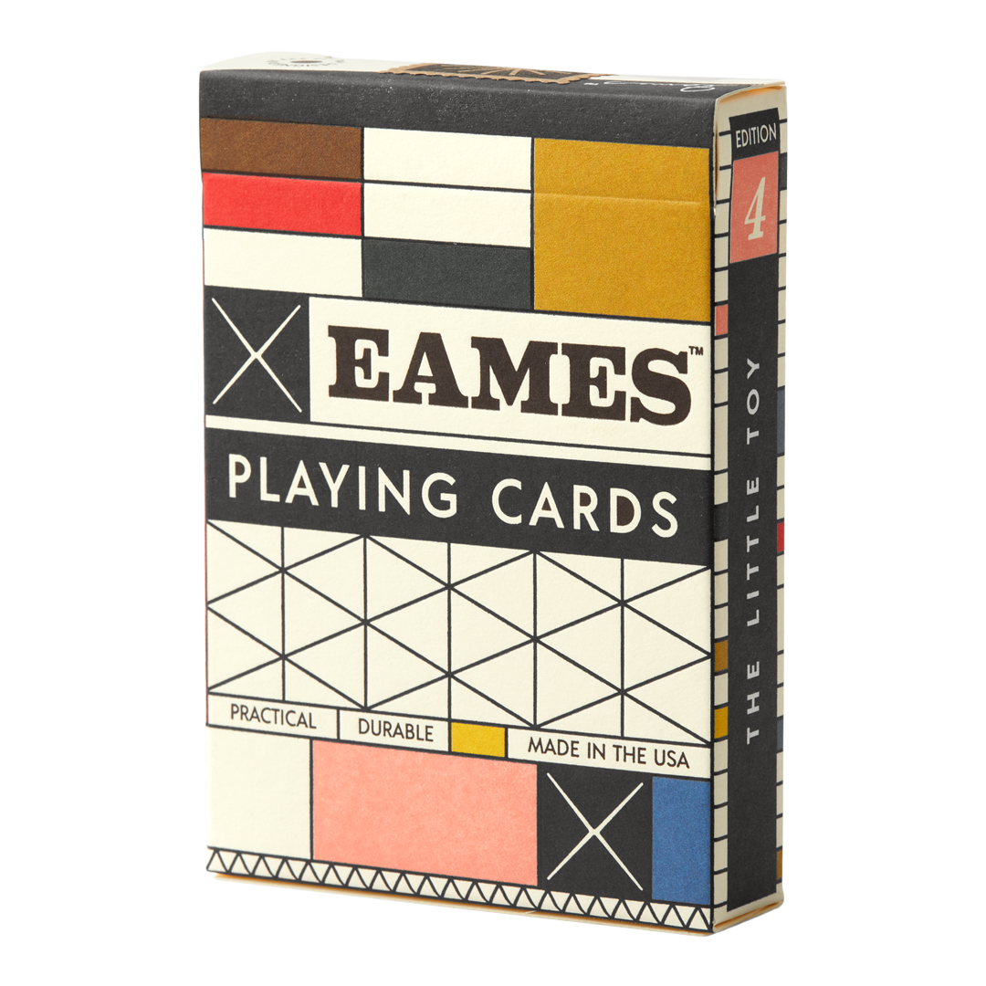 Eames Little Toy playing cards tuck box front by Art of Play with mid-century design packaging