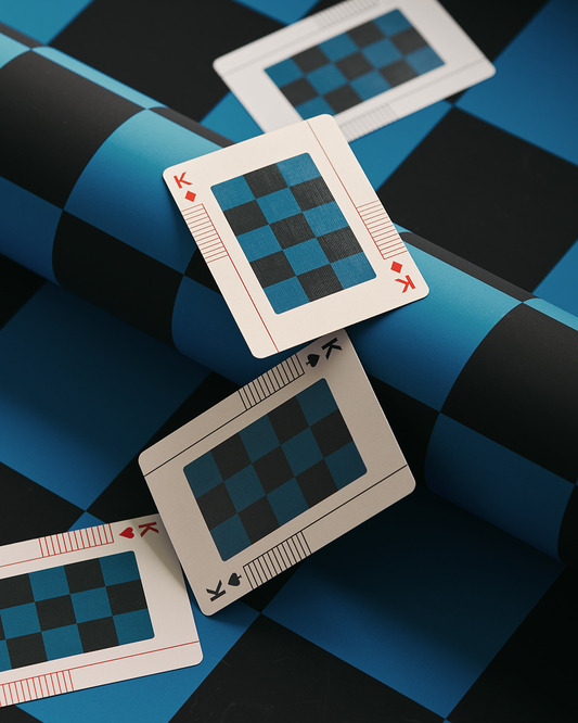 King card from Eames Little Toy playing cards deck by Art of Play with bold geometric design