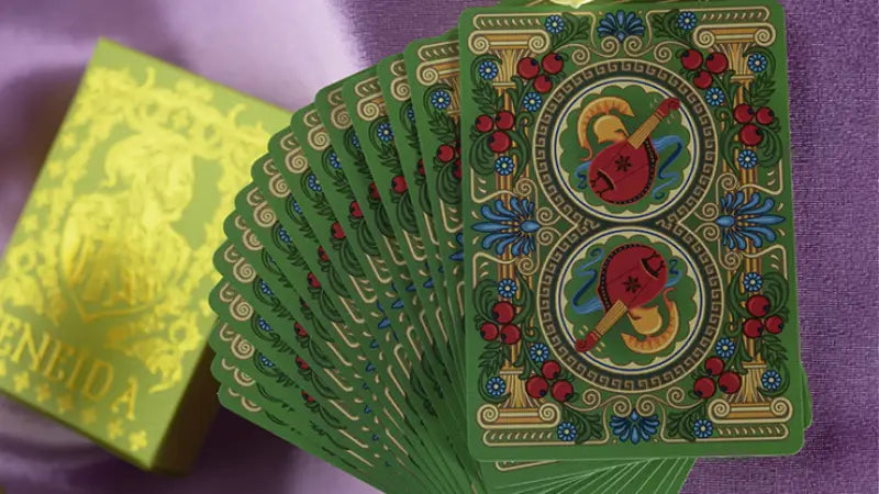 Eneida: Love (Green) Playing Cards