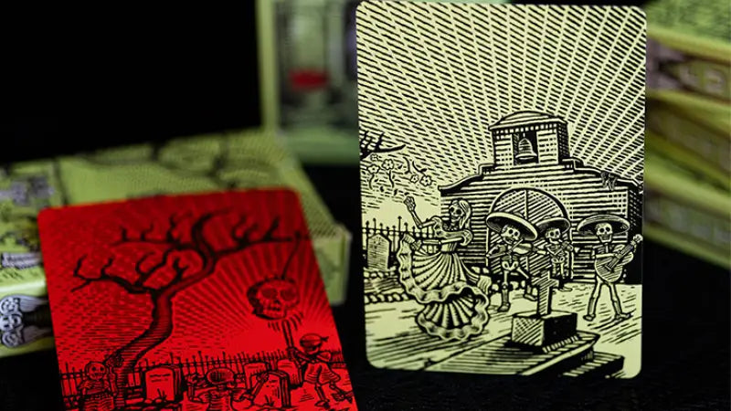 FULTON'S Day Of The Dead Green Edition Playing Cards