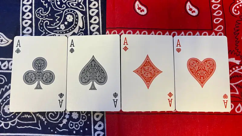 Gilded Bicycle Bandana (Red) Playing Cards