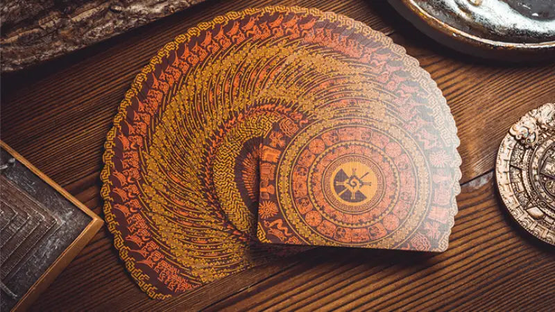 Gilded Maya Sun Playing Cards