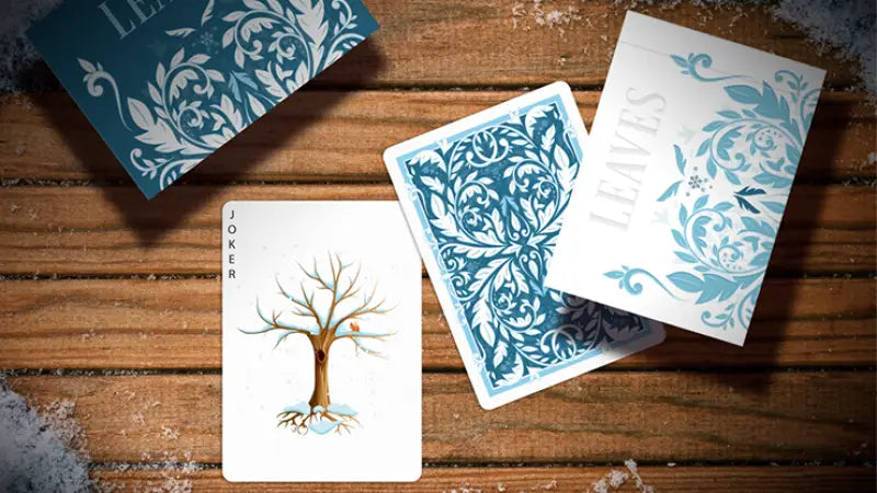 Leaves Winter (Blue) Playing Cards by Dutch Card House Company