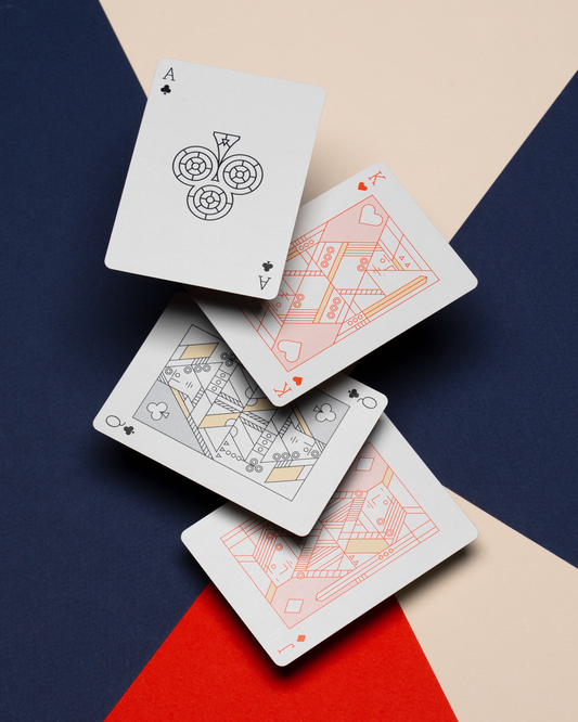 Lucky Draw playing cards by Art of Play minimalist deck with clean modern design and simple card faces