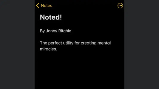 Noted by Jonny Ritchie - Video Download