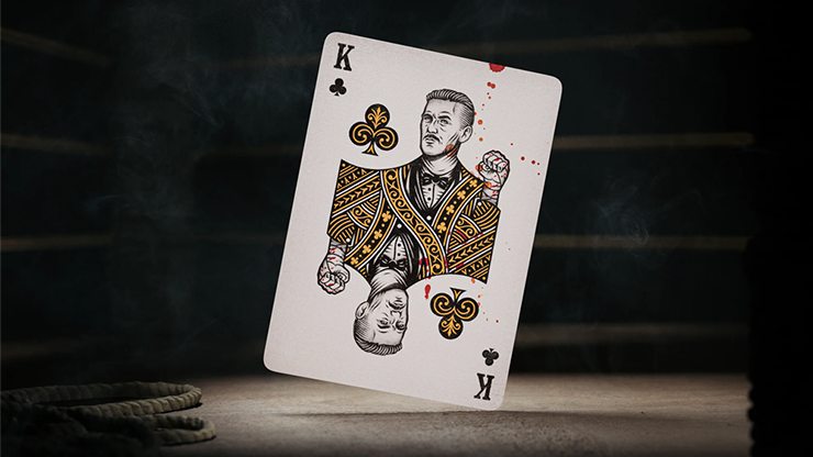 King of Clubs character card from Peaky Blinders playing cards by theory11 displayed on a dark cinematic background with vintage gangster styling