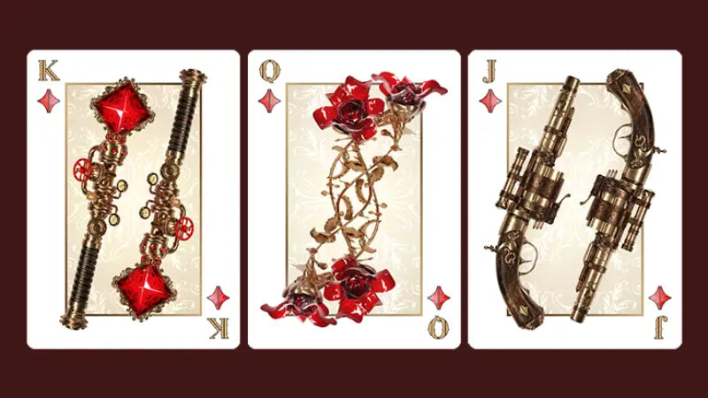 Victorian Steampunk (Silver) Playing Cards