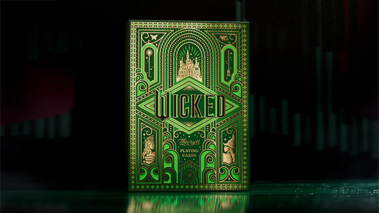 Wicked playing cards by theory11 tuck case with green and gold foil and embossing from the premium collector deck.